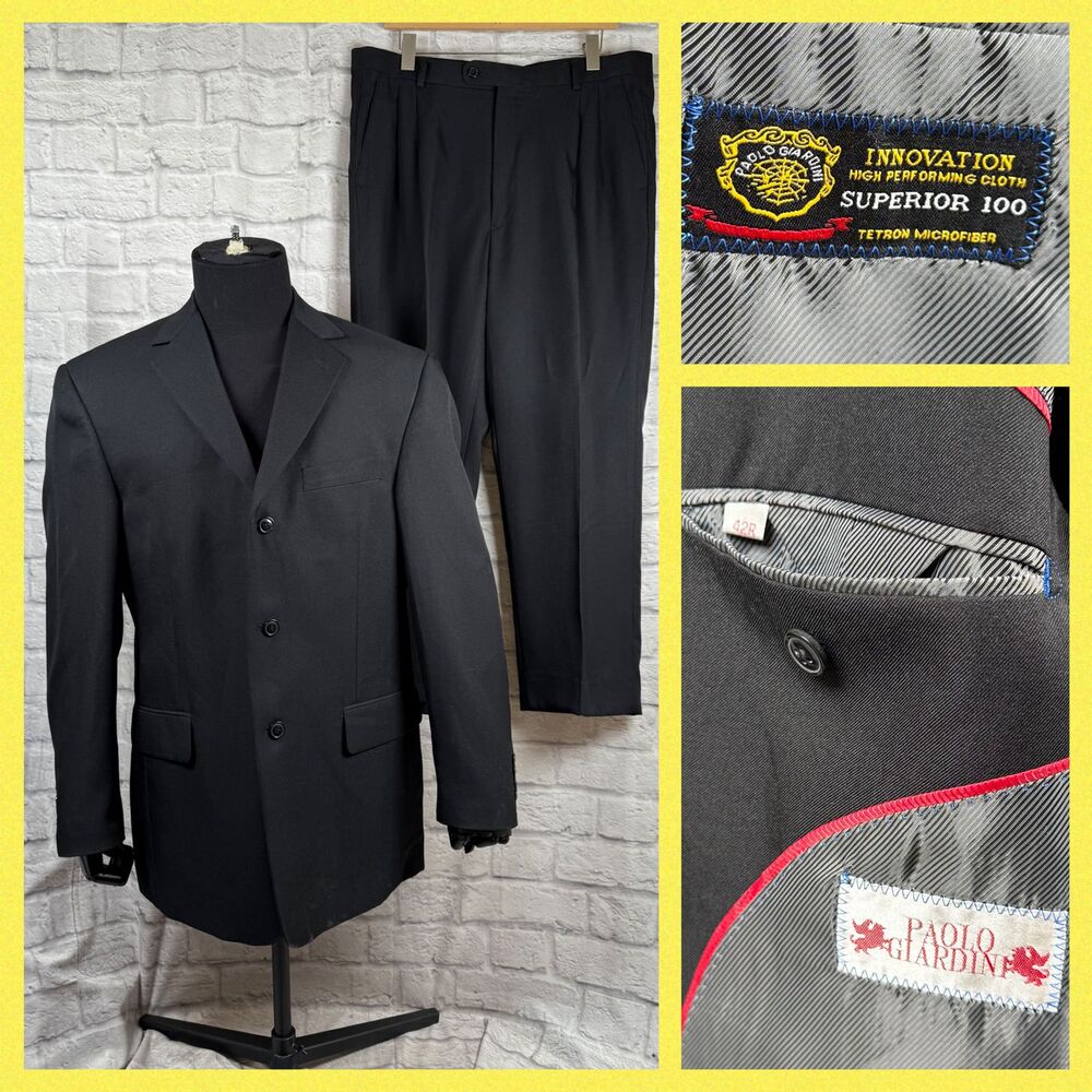 Paolo Giardini 42R 36R Superior 100 Tetron Microfiber Men's Suit 3 Button Jacket